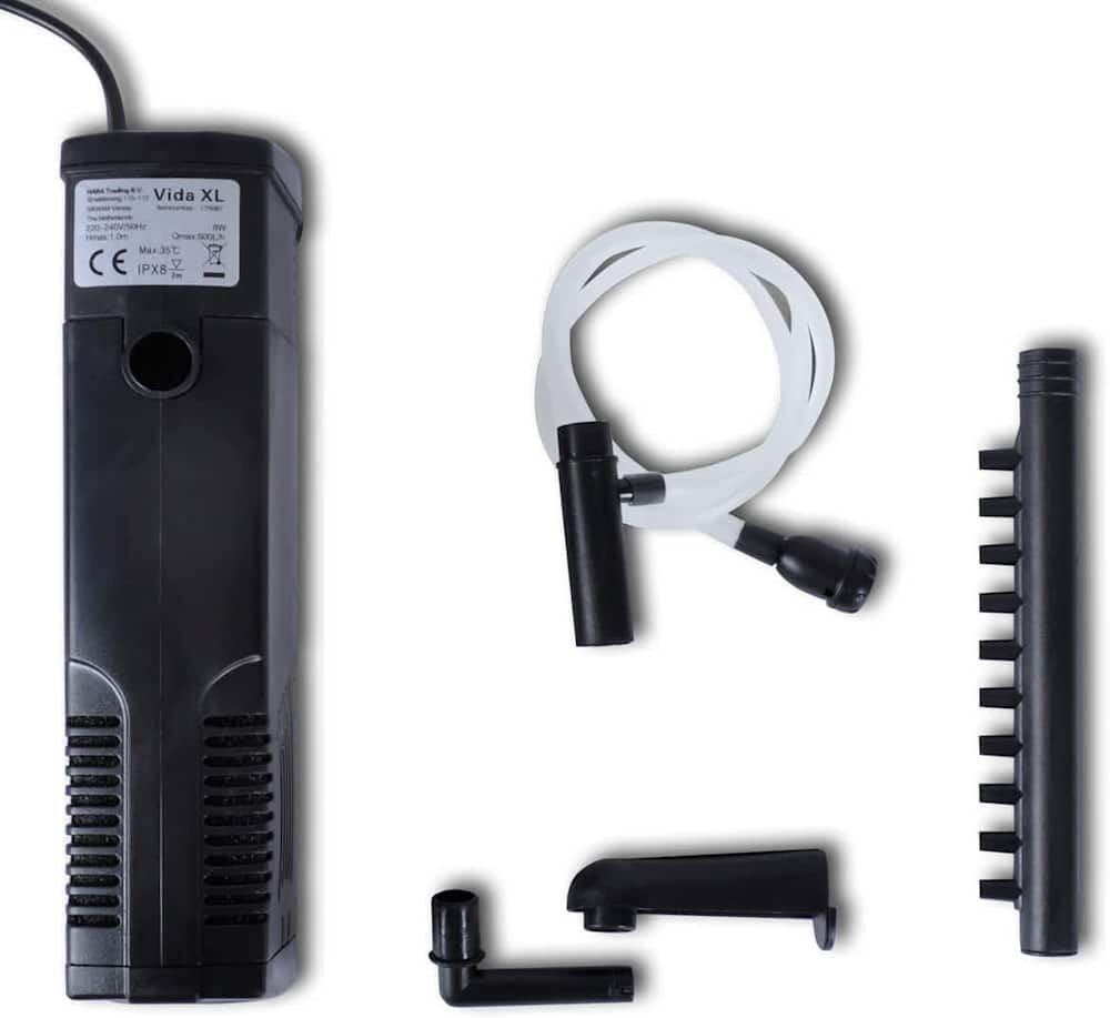 vidaXL Pompe de filtration d'aquarium avec charbon actif 600 l/h