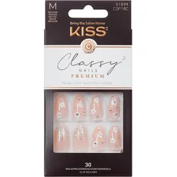 KISS Classy Nails Premium - weiß|hautfarben