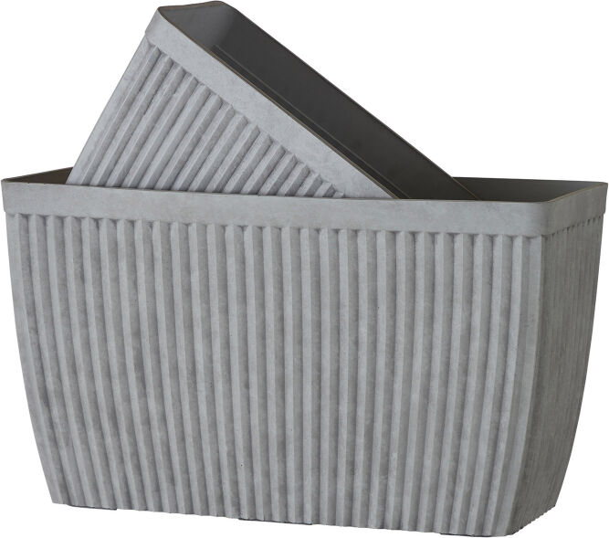 Wikholm Form Admira Kruka Avlång 2-Pack Grå