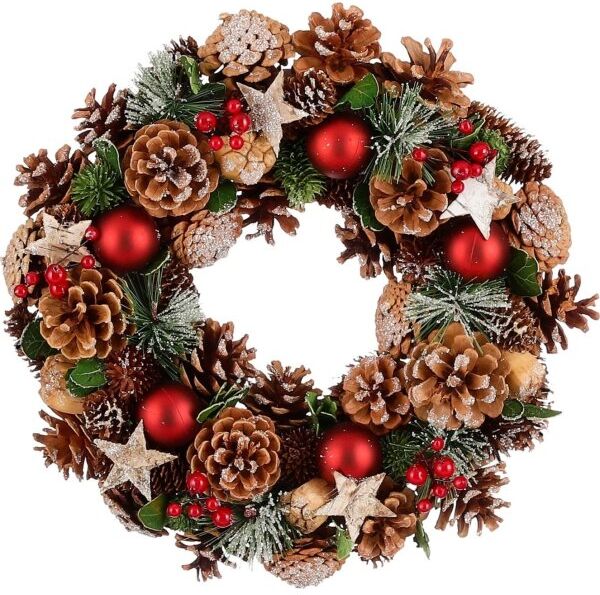 Mica Decorations Roslyn Krans, Brun, H9 X Ø34 Cm