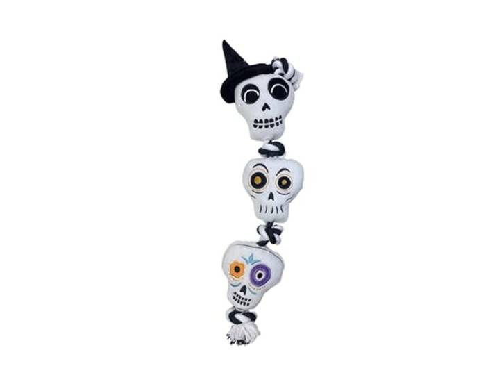 Happy Pet Halloween Flostouw met schedels