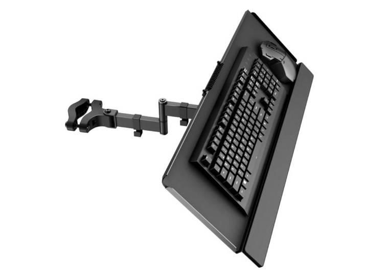 Support de colonne pour tiroir clavier Support pour clavier et souris convient à la plupart des claviers standard supporte jusqu 1kg