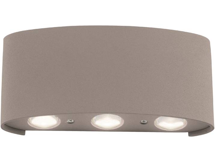 PAUL NEUHAUS LED Wandleuchte CARLO , beige (sand), 6, H: 8cm, 1 Stk., Leuchten, IP54, Für Innen und Außen, Lichtstrahl nach oben und unten, LED Wandleuchte