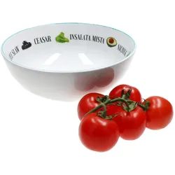 Salatschale Ø 26,5cm 2,5L Porzellan-Servierschale mit Dekor Obstschale