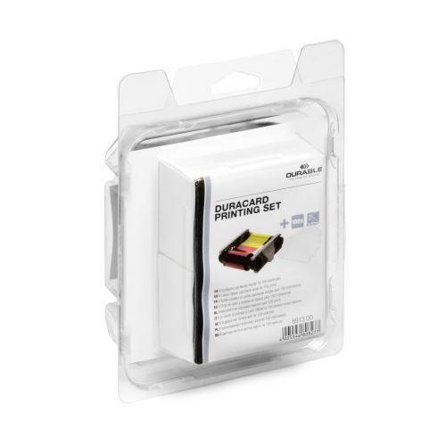 Durable Duracard Printing Set 1Farbband +100 Plastikkarten