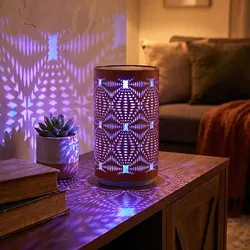 LED Tischlampe Touch Akkulampe RGB Farbwechsel Wohnzimmerlampe Tischleuchte gold, kaltweiße Lichtfarbe, DxH 8 x 14 cm