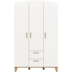 Schlafzimmerschrank Drehtürenschrank im Skandi Design 51 cm tief