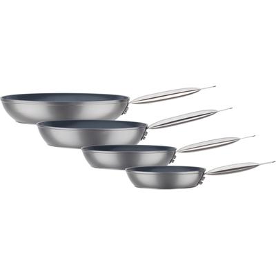 Pfannen-Set GSW "Gastro Quick", silber (grau), Pfannen, Gastro Pfannen-Set aus Aluminium mit Antihaft-Versiegelung