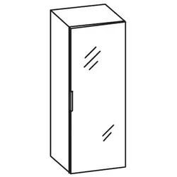 Artiqua 400 Midischrank, Anthrazit Glanz, 400-MST-1-45-R-51 400-MST-1-45-R-51