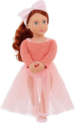 Our Generation Aubrie Klassieke Ballerina-pop met Rood Haar en Blauwe Ogen, 46 cm