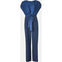 Jumpsuit mit geradem Beinschnitt Blau 42