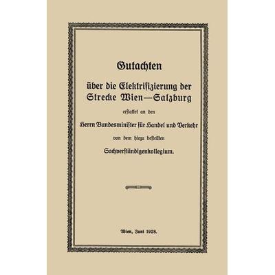 Gutachten über die Elektrifizierung der Strecke Wien —Salzburg, Taschenbuch von Robert Findeis, Springer Wien, 978-3-7091-9761-5