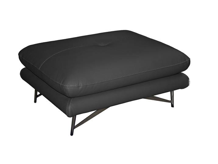 Hocker CALIA ITALIA Cezanne, italienisches Design trifft erstklassigen Sitzkomfort, Leder , schwarz (100 nero), B:90cm H:42cm T:70cm, Hocker, Hocker, Designhocker in besonders langlebigen & pflegeleichten Lederarten