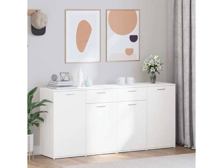 Buffet - Bahut/Commode couloir Blanc Magnifique Buffet Blanc 160x36x75cm - bois d'ingénierie CL5194108
