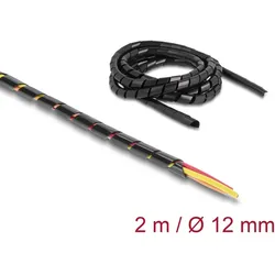 DELOCK Spiralschlauch flexibel 2 m x 12 mm schwarz