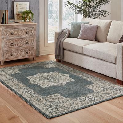 Style Haven Archer Star Medallion Blue/ Beige Indoor Area Rug