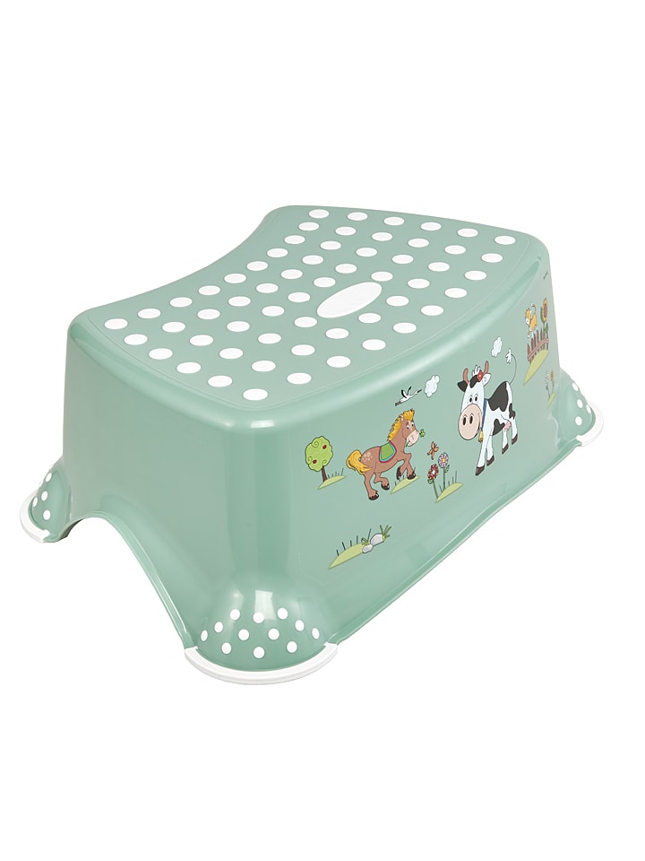 keeeper Tritthocker "Funny farm" in Grün - (B)40,5 x (H)14 x (T)29 cm - onesize