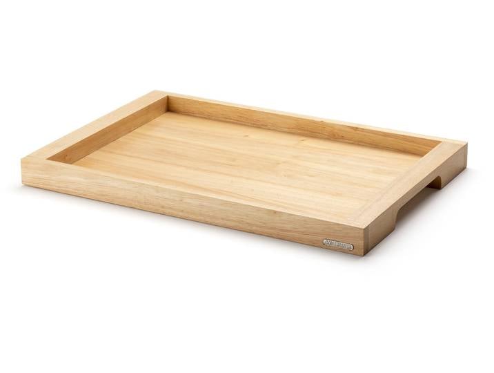 Tablett CONTINENTA, braun (holzfarben), B:36cm H:4cm L:54cm, Holzwerkstoff, Tabletts, Tablett, Gummibaum