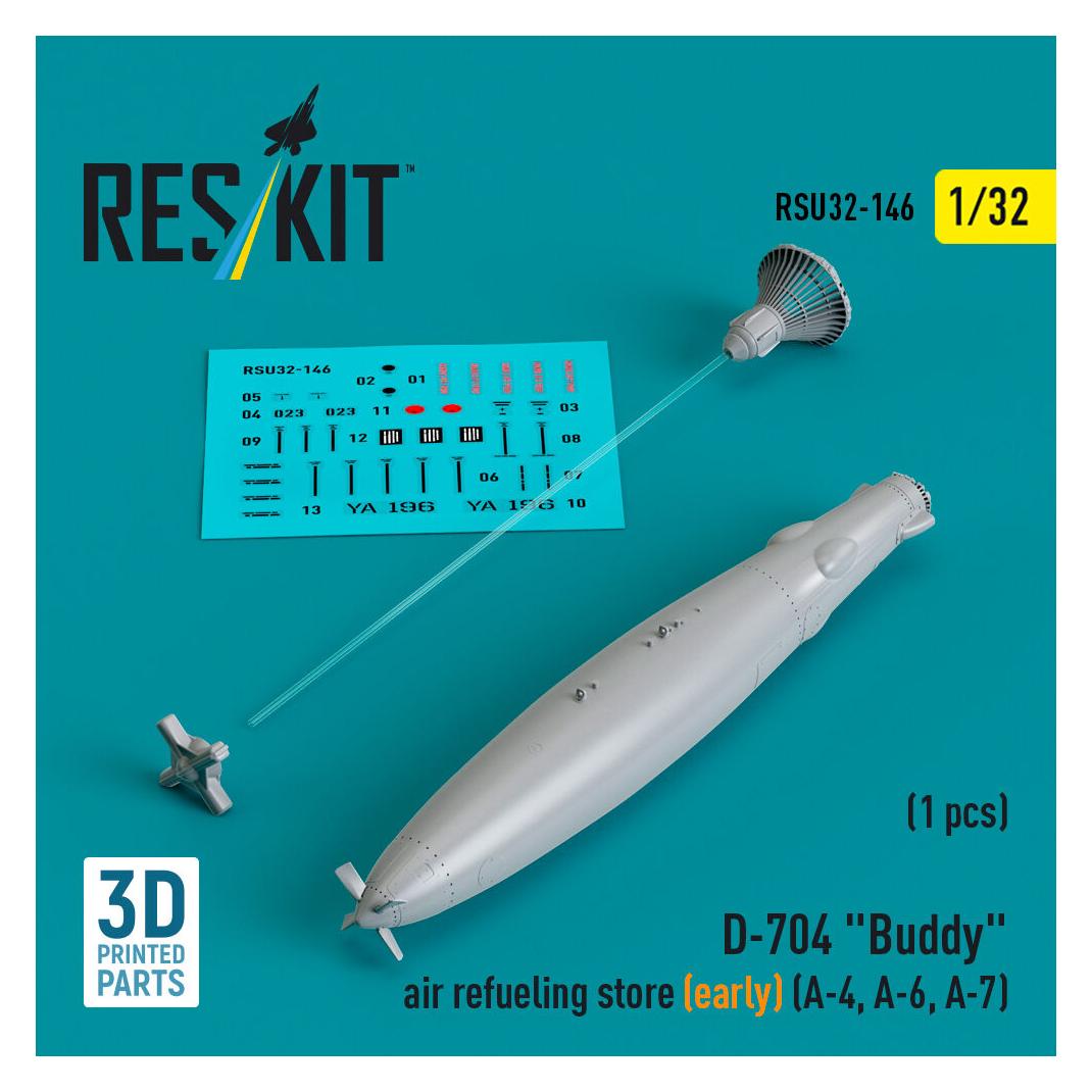 ResKit D-704 Buddy air refueling store (early) (1 pcs) (A-4, A-6, A-7) (3D Printed) (RSU32-0146)
