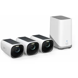 eufyCam S330 (eufyCam 3) - Videoserver + Kamera(s) - drahtlos (Wi-Fi) - 3 Kamera(s) - CMOS - wei, Schwarz