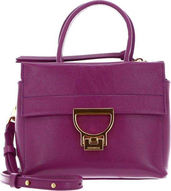 Coccinelle Arlettis Rock Handtasche - Leder, Farbe Dahlia, 3 Fächer, abnehmbarer & verstellbarer Schulterriemen, Kordelzug