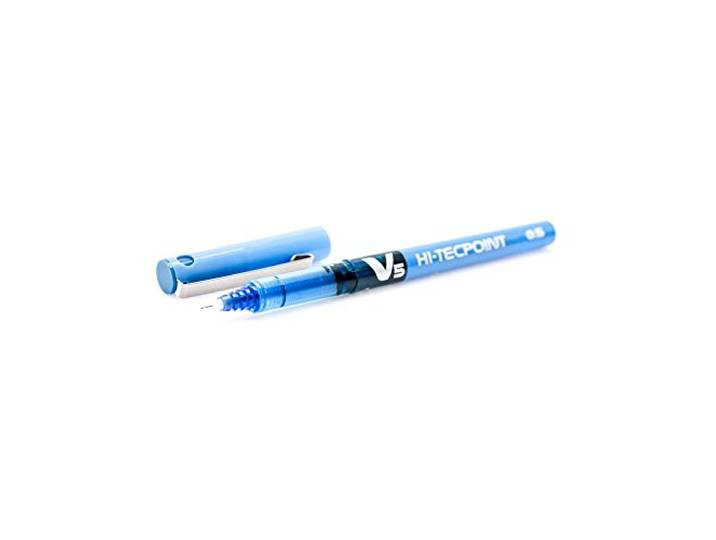PILOT Hi-Tecpoint V5 rollerbalpen, vloeibare inkt, fijne punt, blauw, 12 stuks