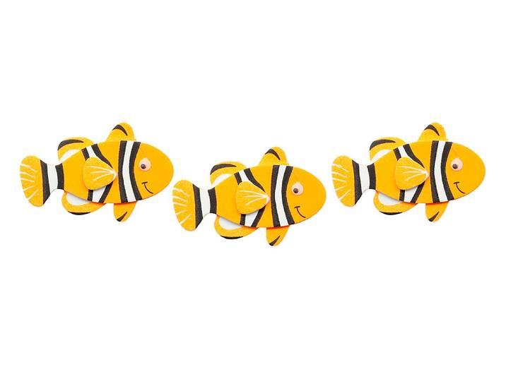 Glorex Moosgummi-Sticker Fische 12 Stück