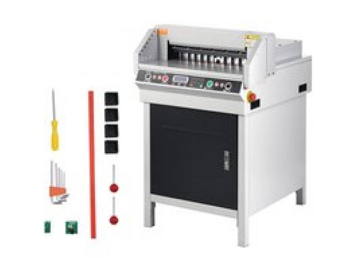 VEVOR Massicot Électrique, Coupe-papier Automatique Largeur de Coupe de 450 mm Épaisseur de Coupe de 40 mm, Coupeuse de Papier Industrielle, avec Écran LCD Intelligent, pour Bureau Imprimerie