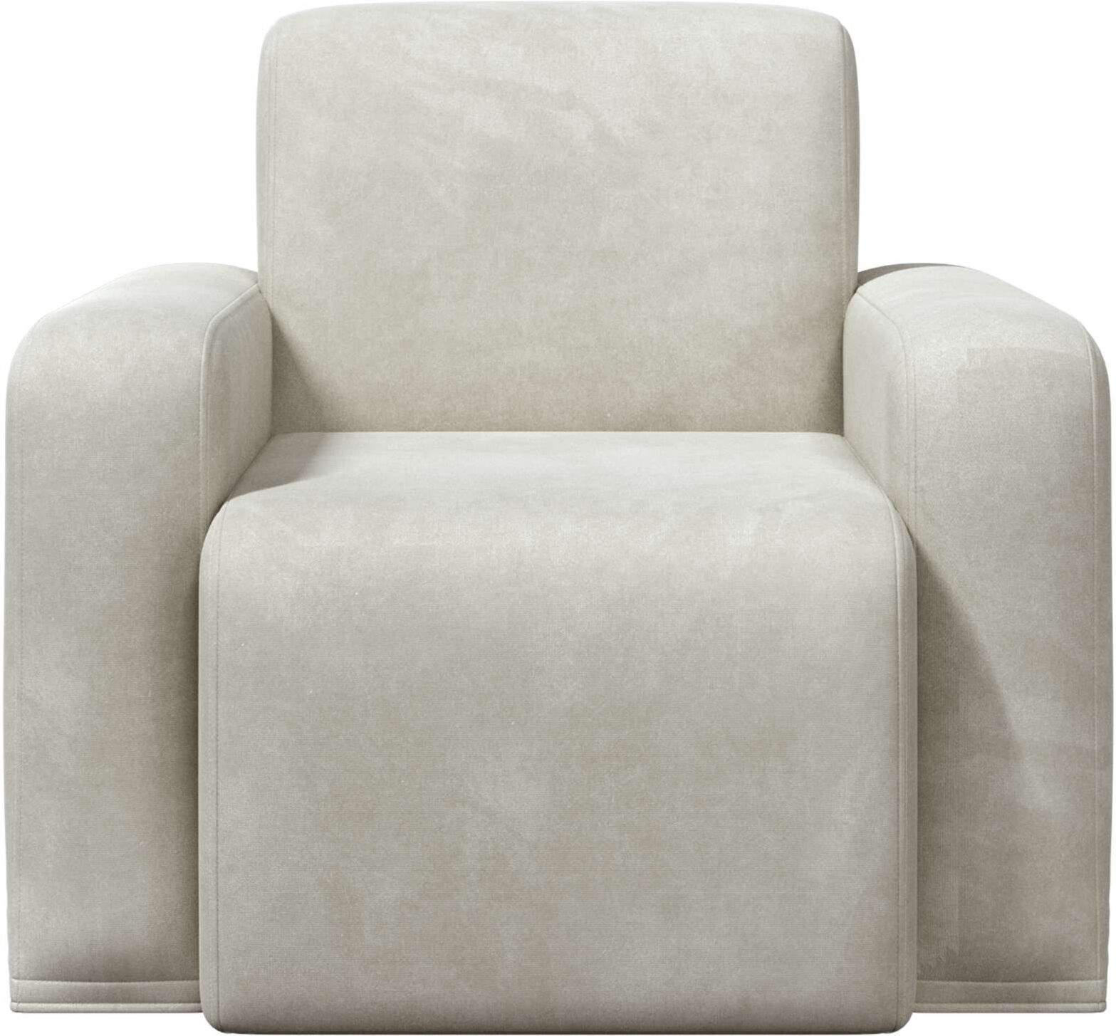 vidaXL Fauteuil Crème Velours