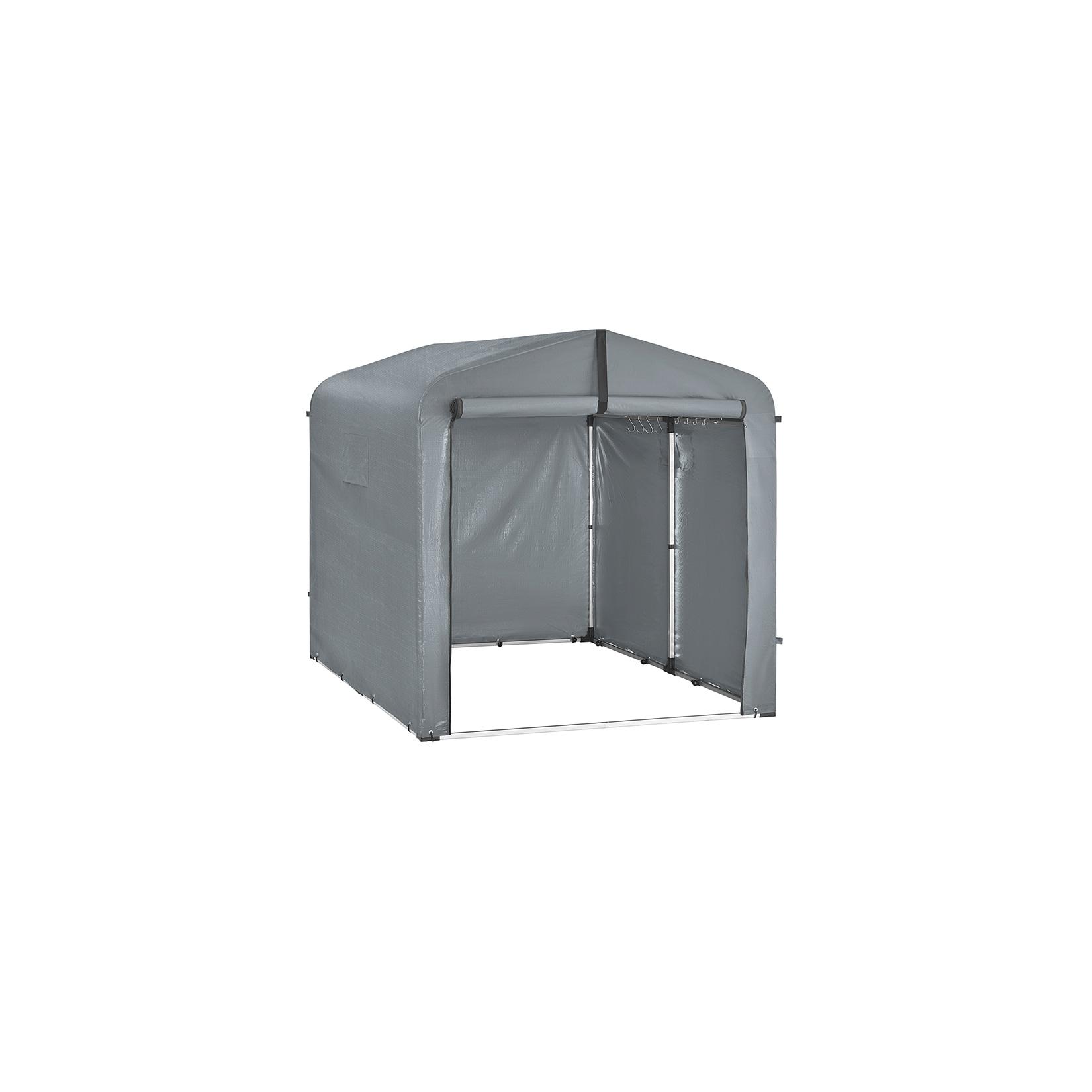 SoBuy Fahrradgarage für 2 bis 4 Fahrräder Dunkelgrau 219x159x162cm Funktional