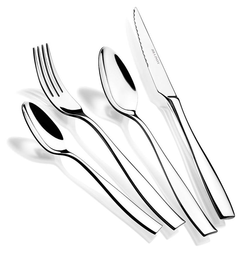 BRA Parma | 113-teiliges Besteckset, Edelstahl 18/10, glänzend poliert, spülmaschinenfest, 3,5 mm Stärke, mit Steakmesser