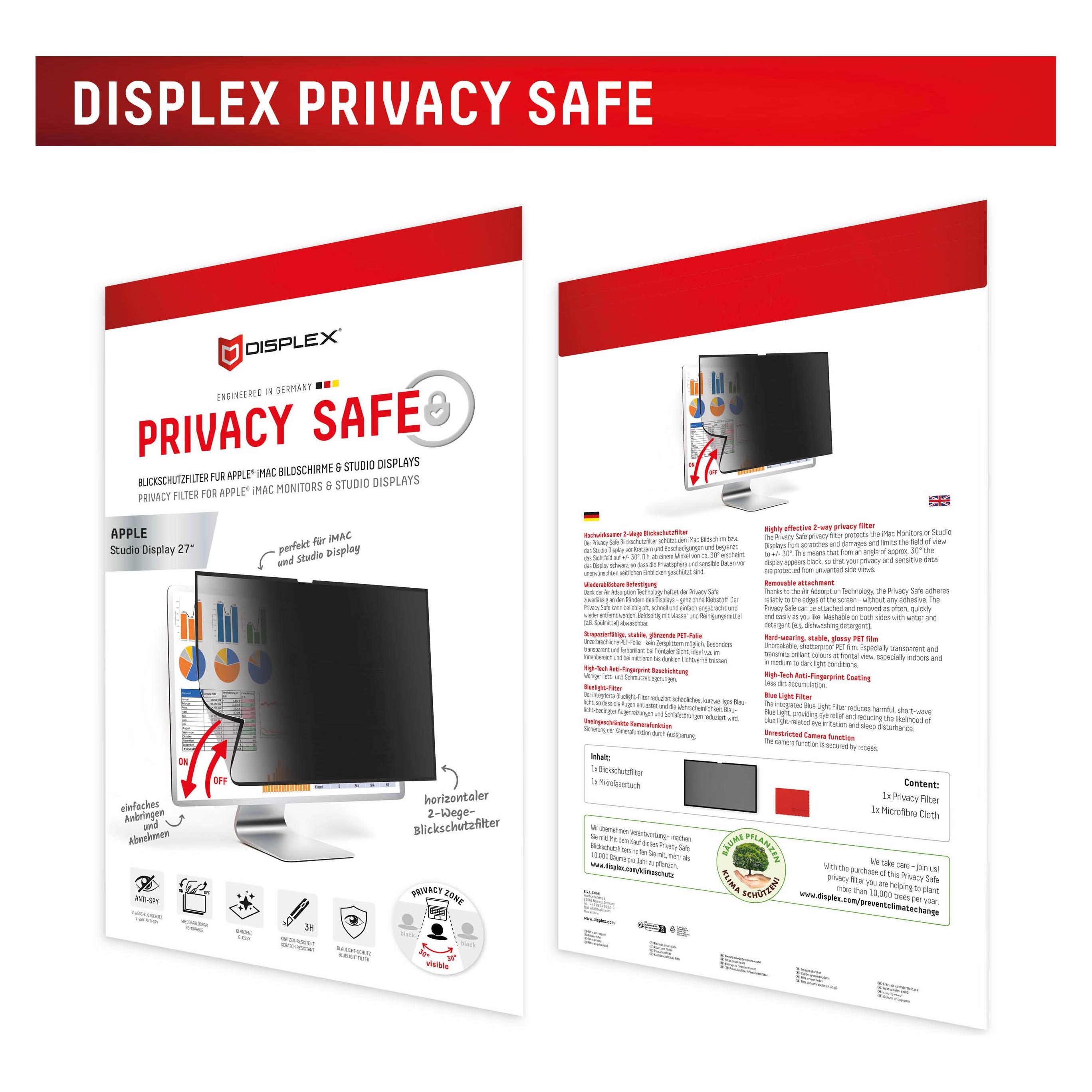 Displex Privacy Safe, Desktop Monitor Blickschutzfilter (27", 16:9) (02091)