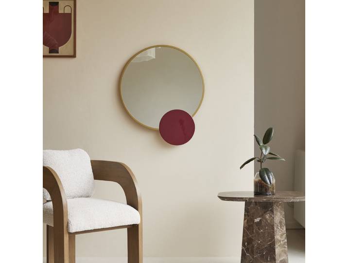 Runder Spiegel Tom mit Stahlrahmen 60 cm - Gold