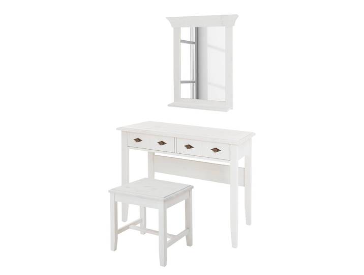 Coiffeuse massive - 3 éléments 102 x 167 x 53cm Blanc/Epicéa blanc