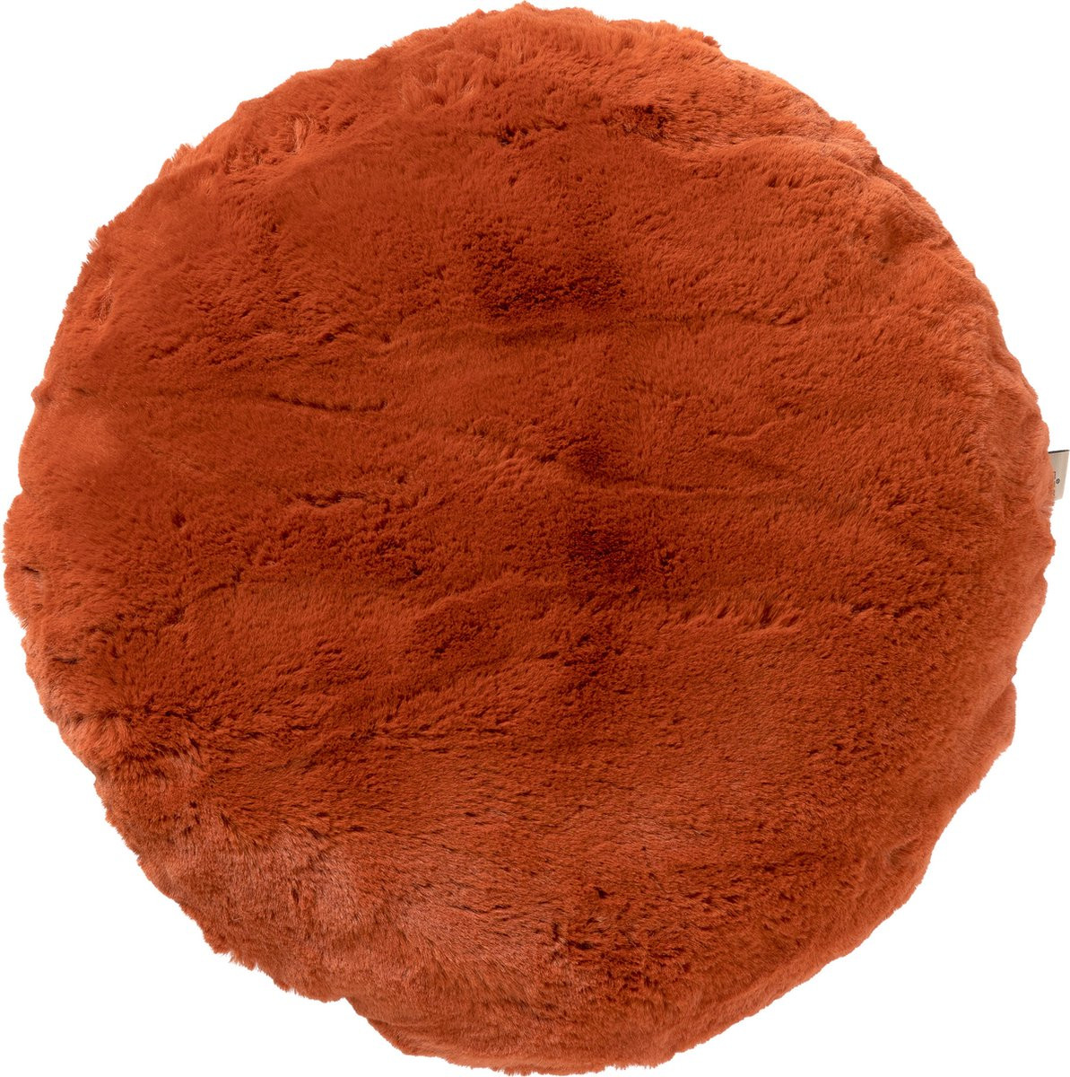 Dutch Decor ZAYA sierkussen rond - bontlook - Potters Clay oranje - Ø 45 cm