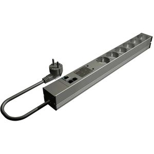 Bachmann Steckdosenleiste 329.3009 PDU, 2m Kabel, 6-fach, 2x RJ-45, in schwarz