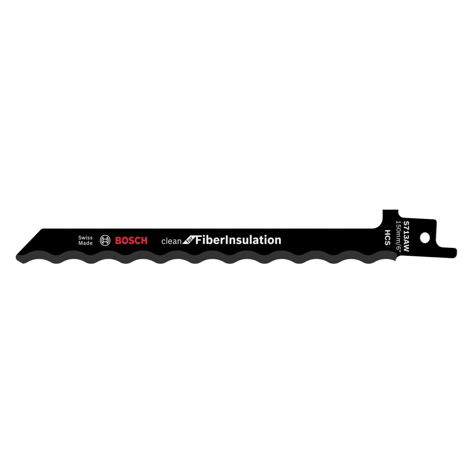 Bosch Professional Zubehör Säbelsägeblatt S 713 AW, Clean for Fibre Insulation, 2er-Pack (2608635521)