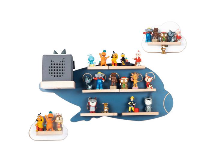 Livetastic Kinderregal, Blau, 9 Fächer, 60x30x19 cm, erweiterbar, Toniebox und tonies®-Figuren kompatibel, Kinderzimmer & Jugendzimmer, Kindermöbel, Kinderregale