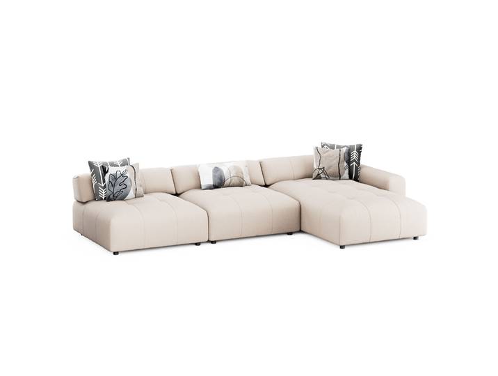 Ecksofa BONNIE rechts beige