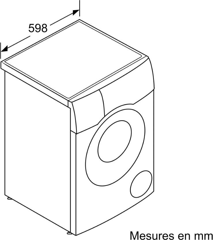 Bosch Serie 8 WNC254A0FR, Frontlader, Freistehend, Weiß, Links, Schwarz, Silber, Schwarz