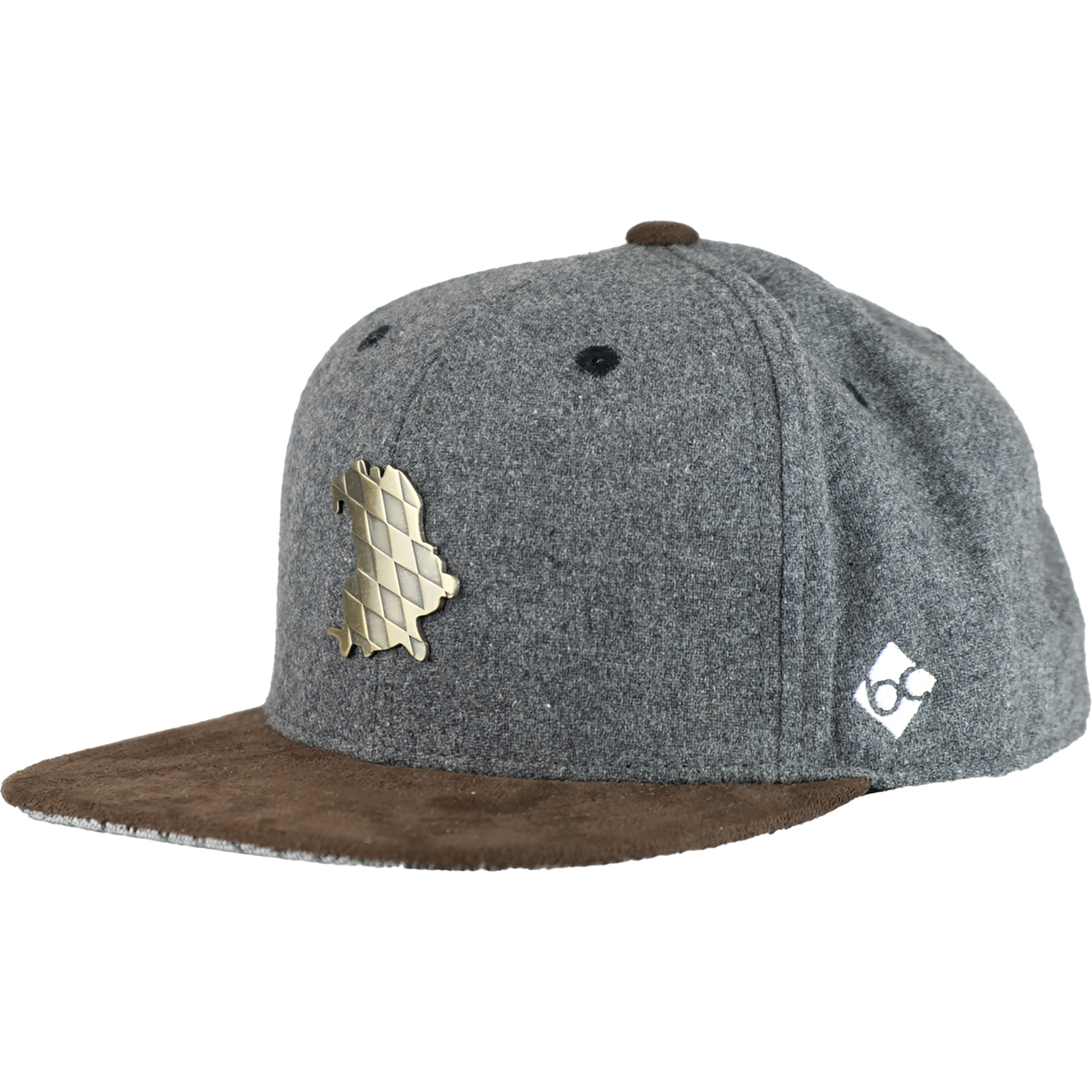 Bavarian Caps Freistaat: Altbayern Snapback Cap Basecaps grau Lifestyle Hautfreundlich