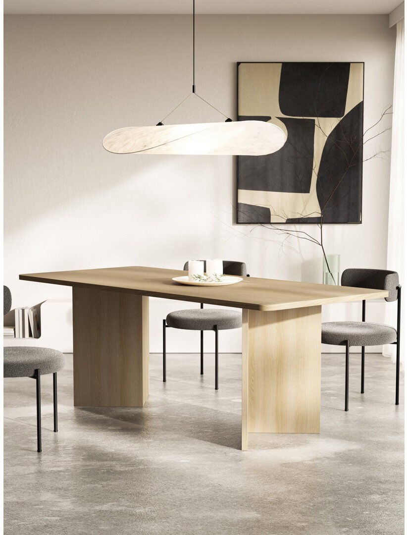 Isabelline Rectangular Dining Table Beige