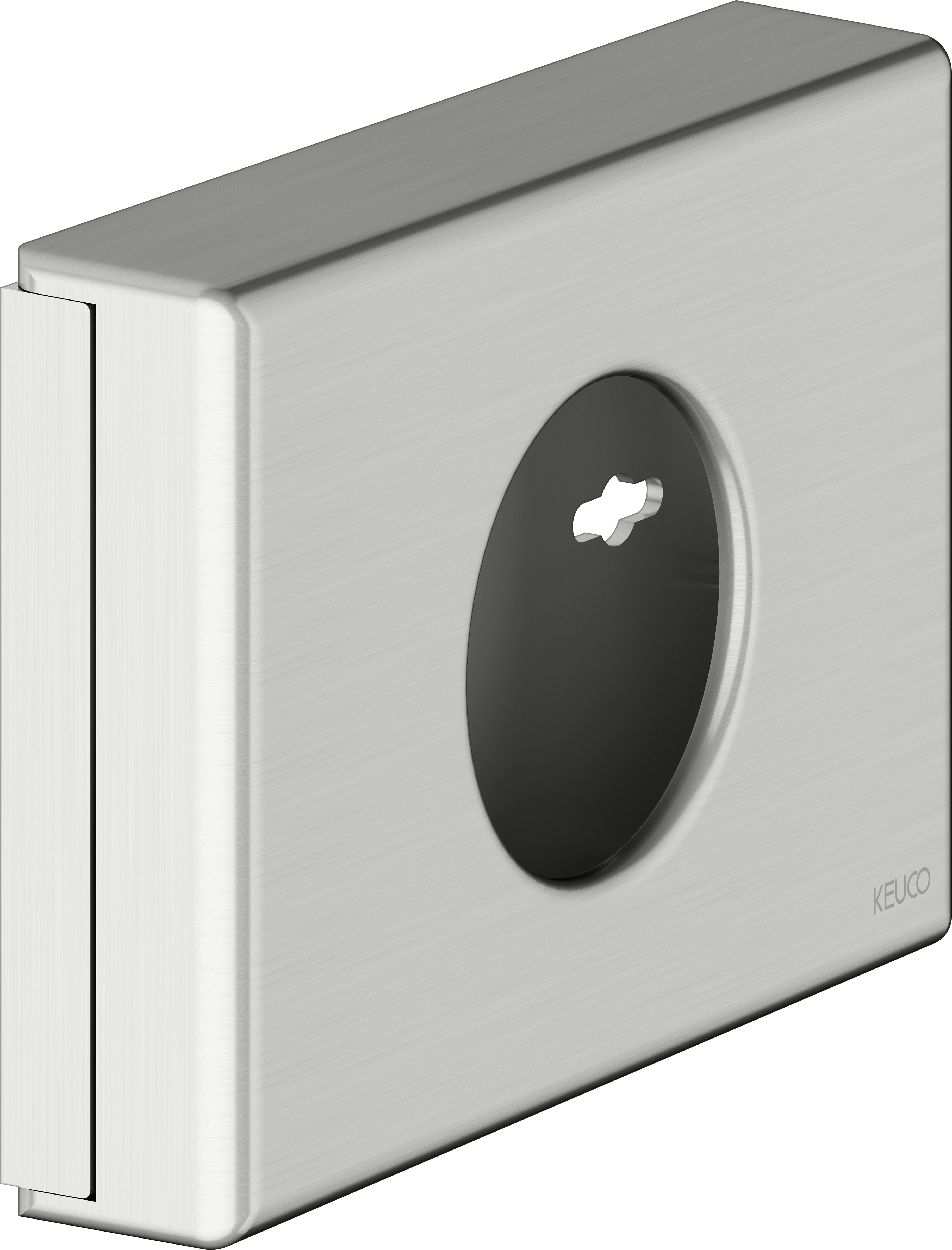 Distributeur de sachets hygiéniques Keuco 04976210000 finition inox, plastique ABS