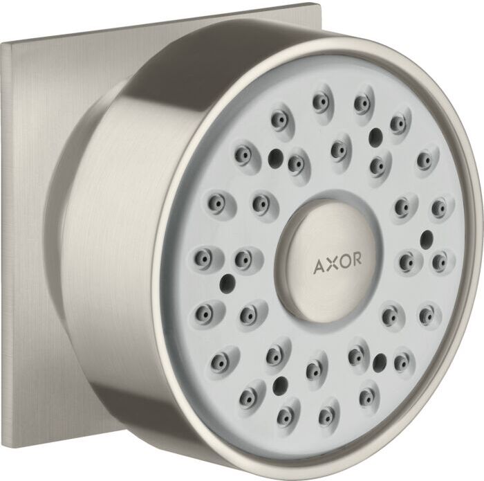 Hansgrohe Axor Seitenbrause 28469800 eckige Rosette, schwenkbar, 1jet, Edelstahl-Optik