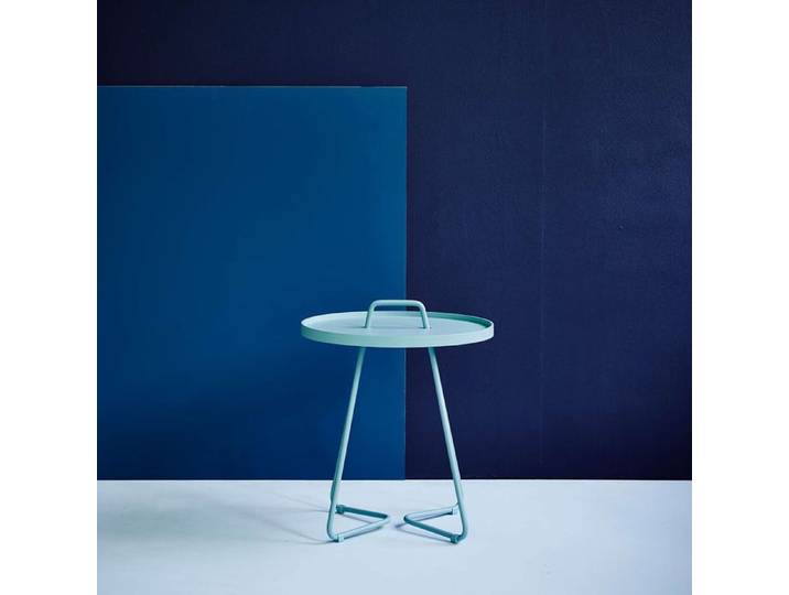Beistelltisch On-The-Move Ø 44 44 cm Hellblau Aluminium