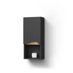 BADSCHRANK Timavo Anthrazit 30 x 67 cm mit Tür und offenem Fach