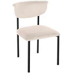 CLP Besucherstuhl Gambell Samt   Farbe: creme