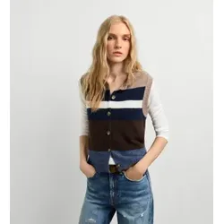 Pepe Jeans für Damen. PL7000210 Bunte Alani-Weste (M), Beige, Lässig, Polyester