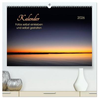 Kalender - Fotos selbst einkleben und selbst gestalten (hochwertiger Premium Wandkalender 2026 DIN A2 quer), Kunstdruck in Hochglanz