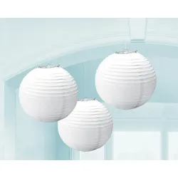 3 Lampions weiss